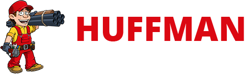huffman plumbing logo footer